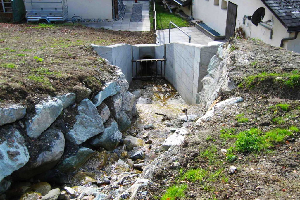 Verbauung Hochwasserschutz Churwalden GR